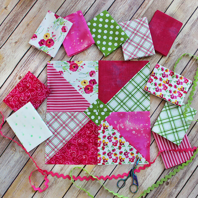 Pin-Tucked Pinwheel Block Pattern