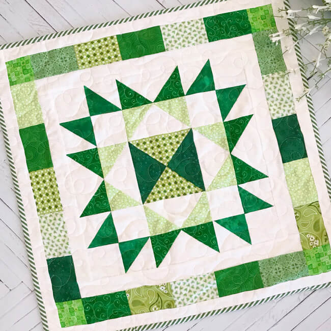 Scrappy Star Table Topper Quilt Pattern