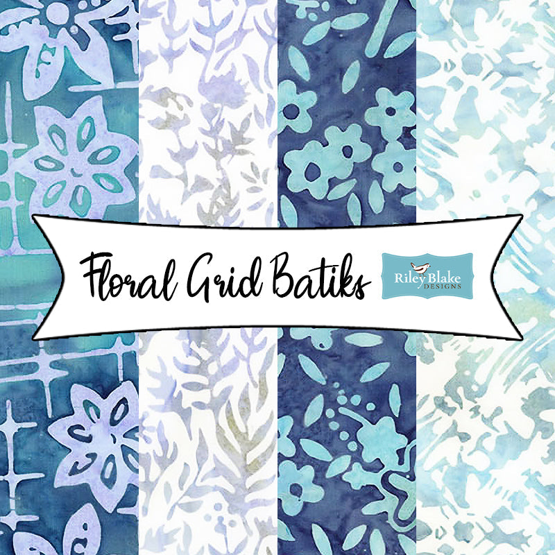 Floral Grid Batiks from Riley Blake Designs