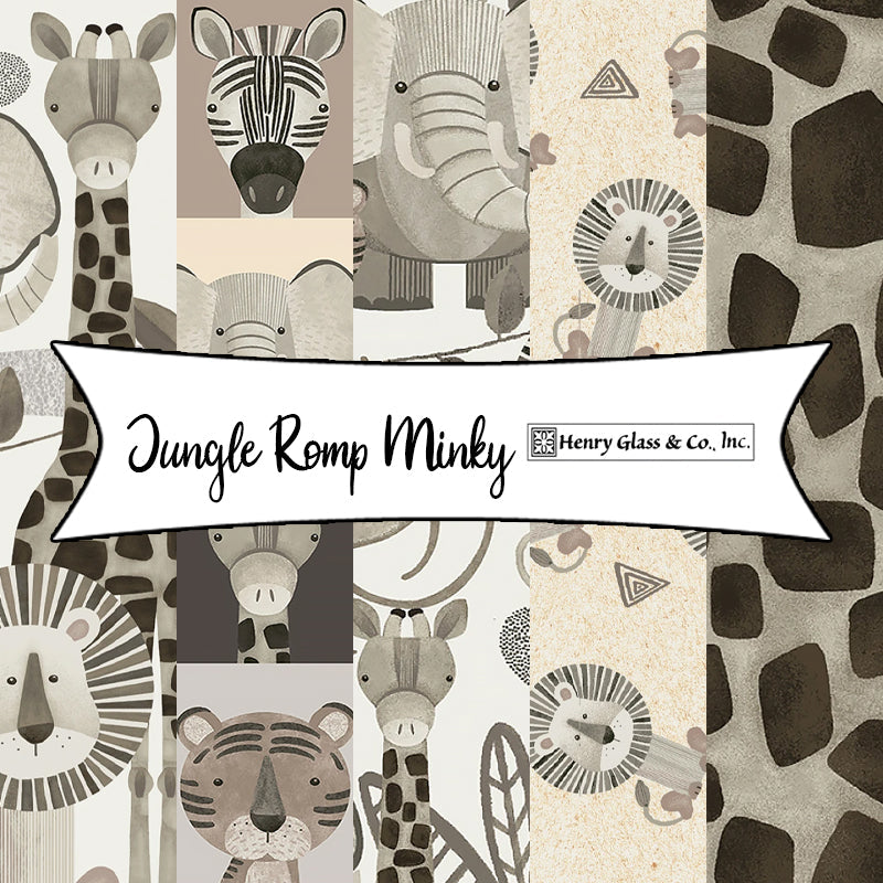 Jungle Romp Minky by Betsey Cavallo for Henry Glass Fabrics