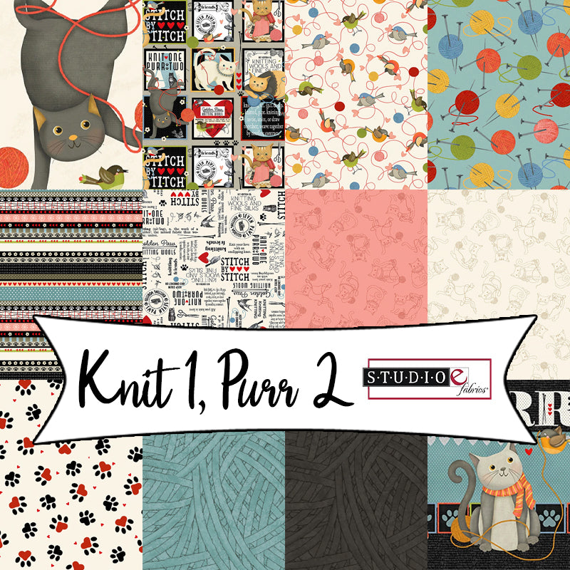 Knit 1, Purr 2 by Lori Nawyn for Studio E Fabrics