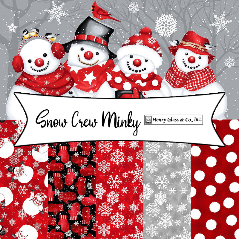 Snow Crew Minky by Barb Tourtillotte for Henry Glass Fabrics