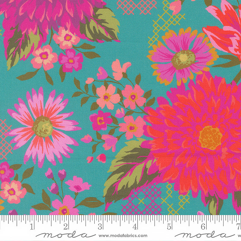 Parlor Happy Blooms Teal