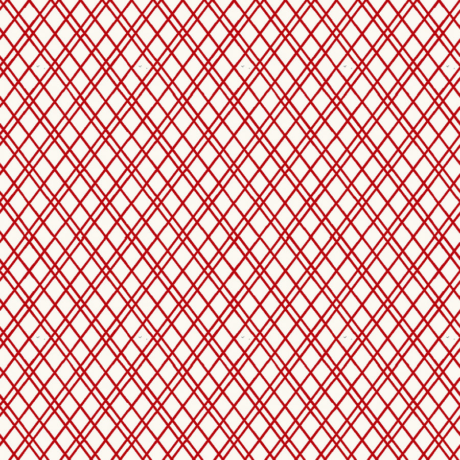 A Kitty for Christmas Bias Plaid Red