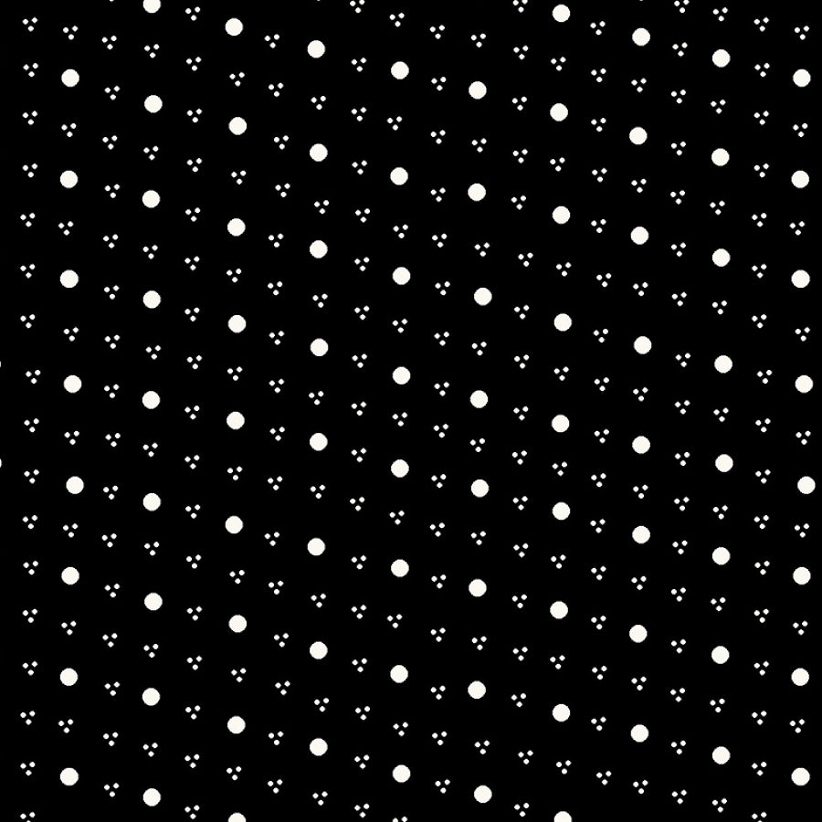 A Kitty for Christmas Dots Monotone Black