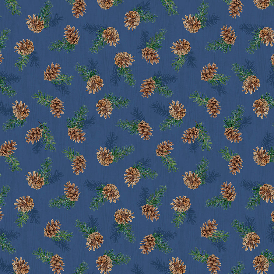 Evergreen Escape Pinecone Toss Navy