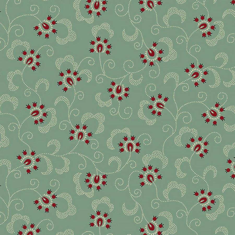 Pennyberry Farm Blooming Vines Dusty Aqua
