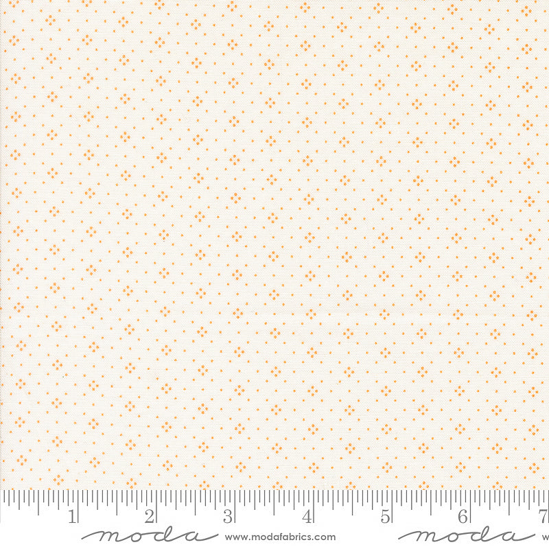 Eyelet Dots Ivory Orange