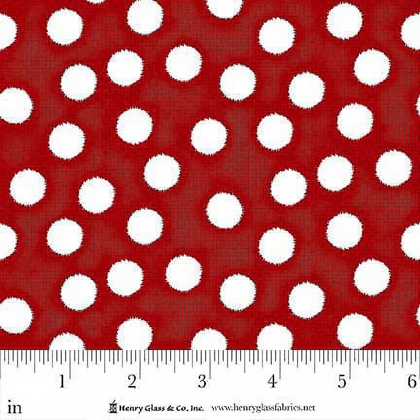 Snow Crew Minky Dots on Texture Red