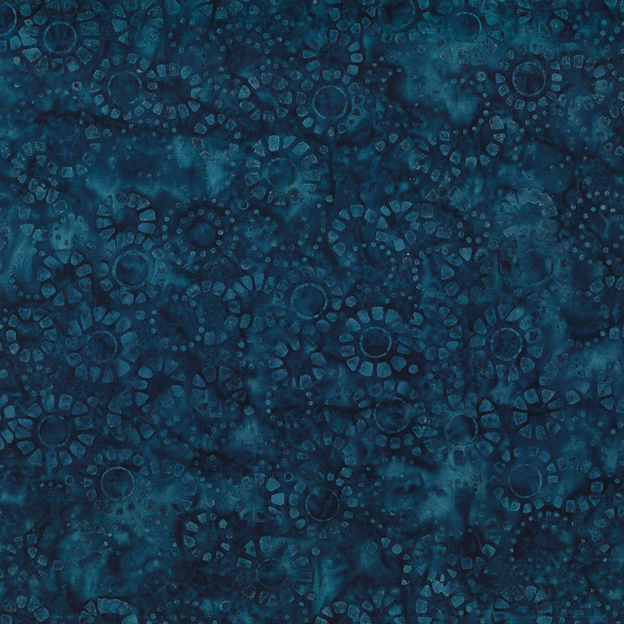Shoreline Batiks Mosaic Circles Navy Blue