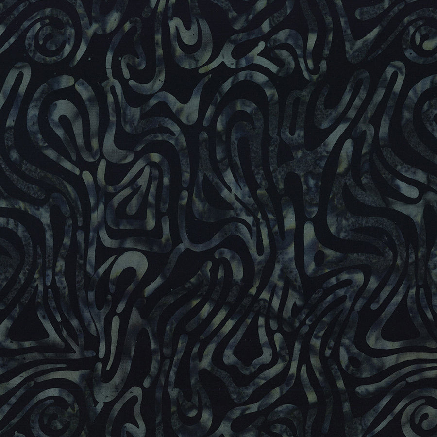 Cinnamon Twist Batiks Floating Lines Midnight Blue