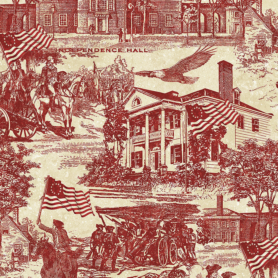 Stonehenge America 250 Toile Red-Beige