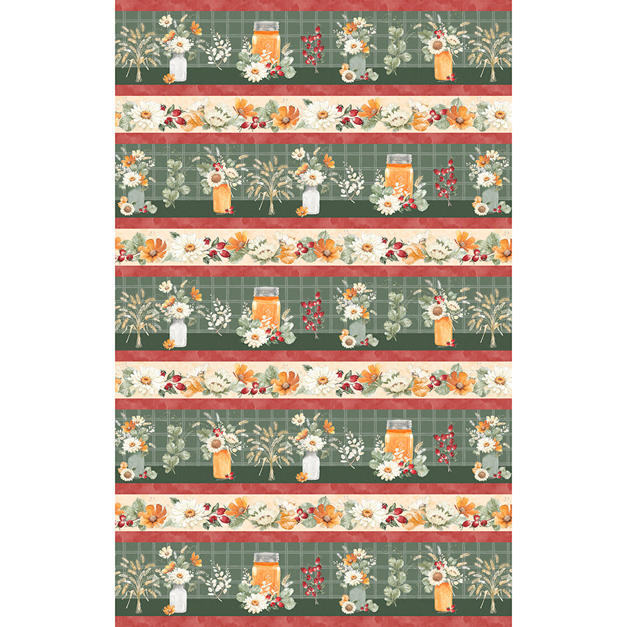 Harvest Blooms Repeating Stripe Multi