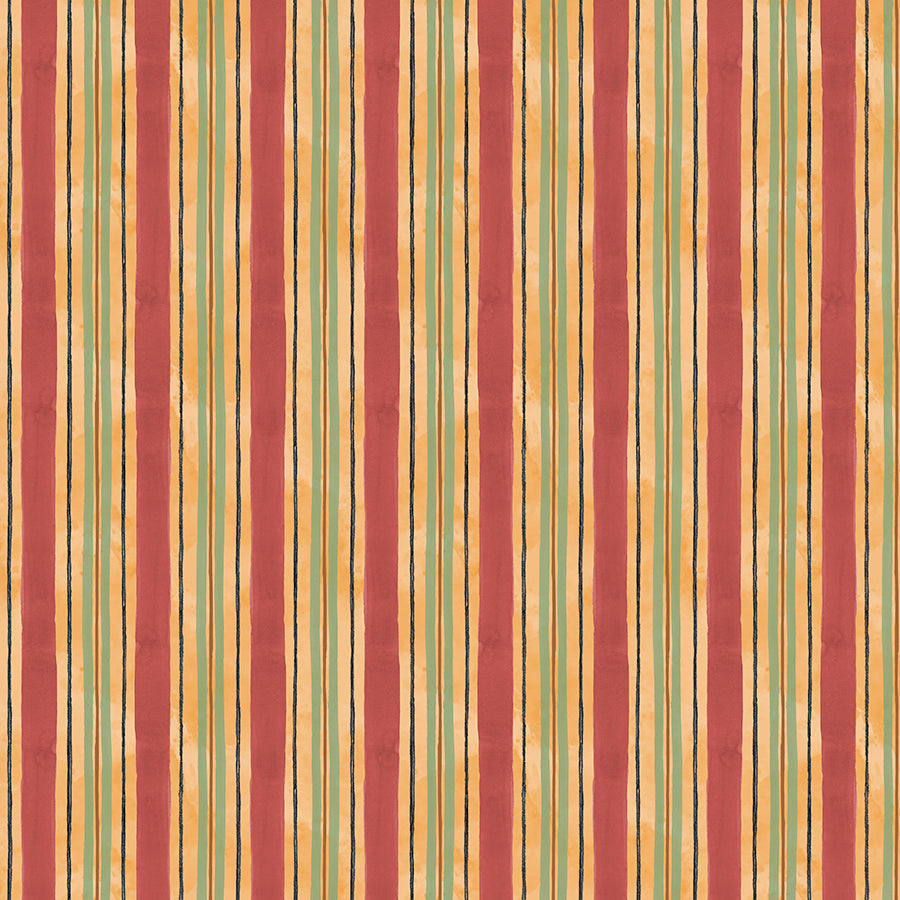 Harvest Blooms Stripes Orange