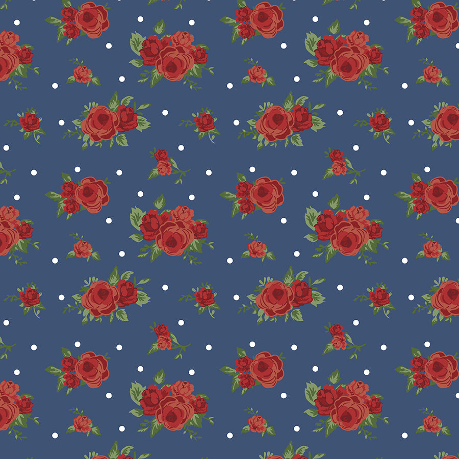 Summertime Daydream Bouquets All Over Navy