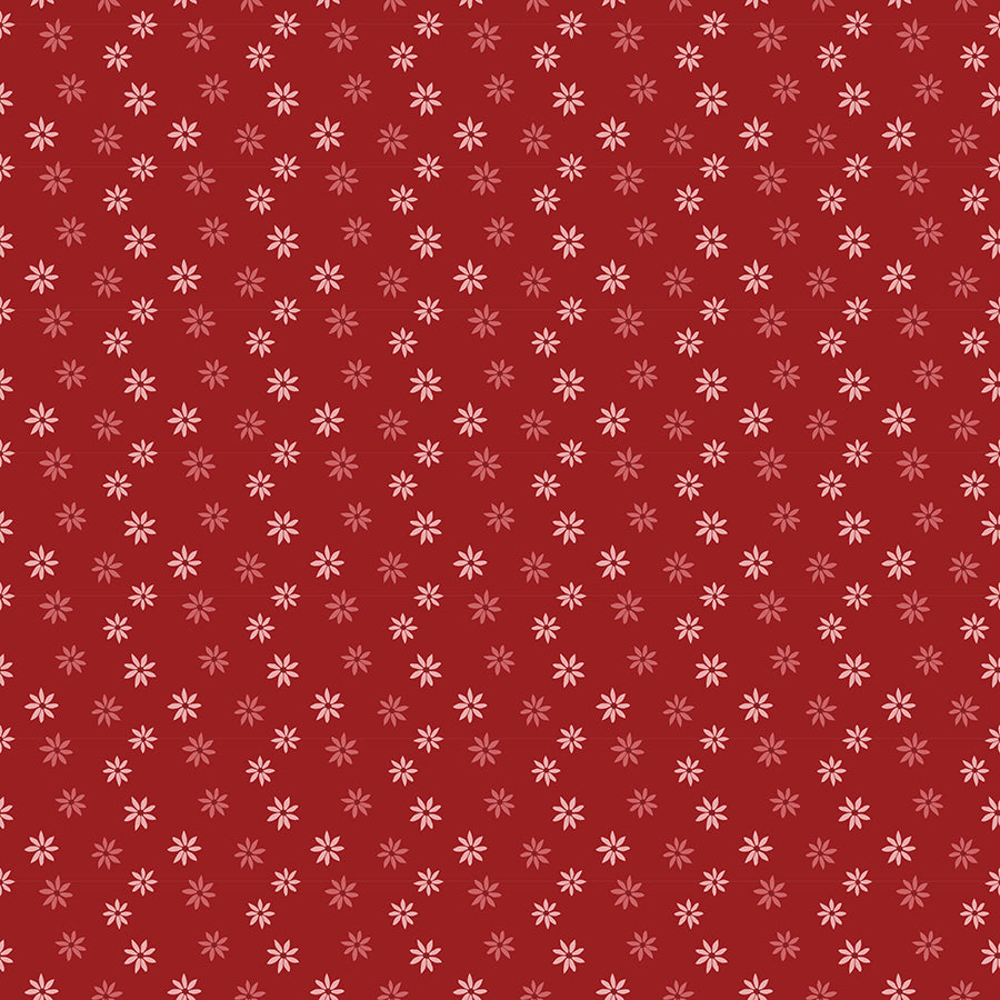 Wilmington Summertime Daydream Daisies All Over Red 1 Yard Cut
