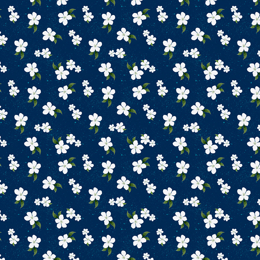 Sunlit Serenade Small Floral Navy