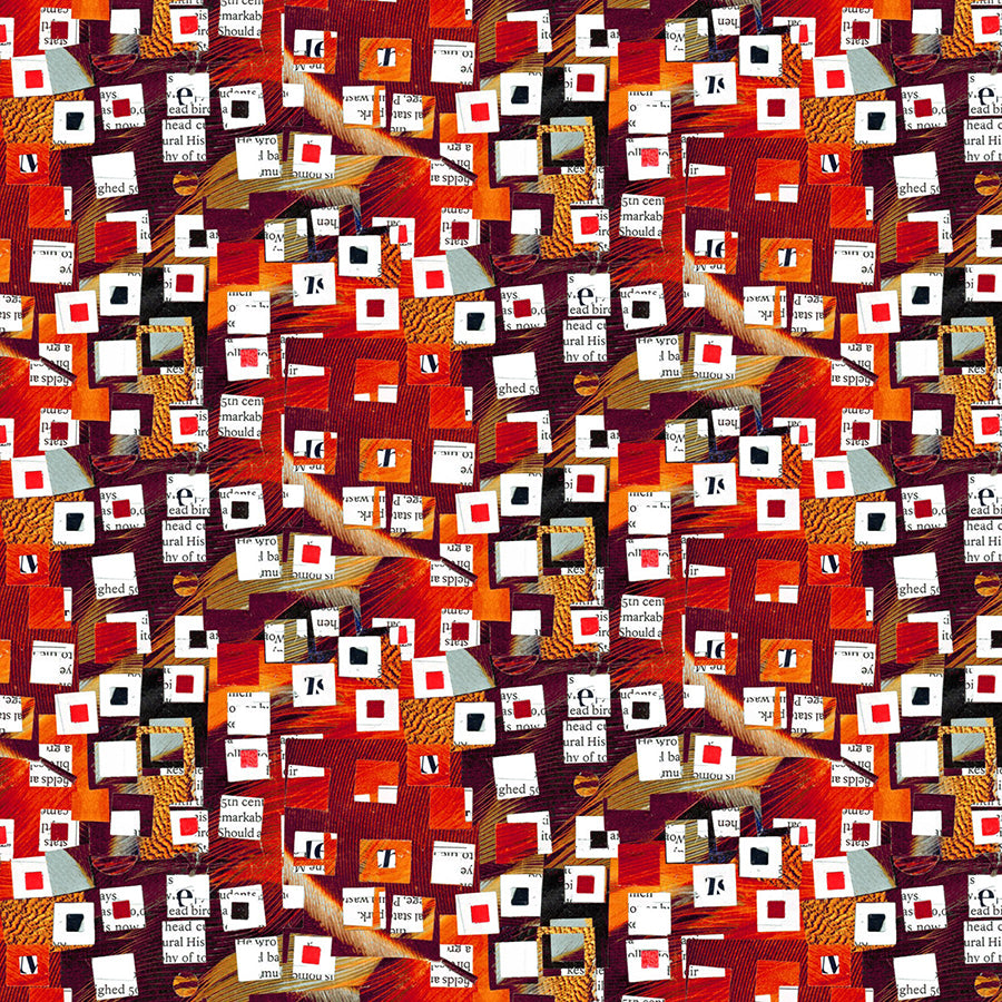 Spread The Word Newspaper Snippets & Shapes Red