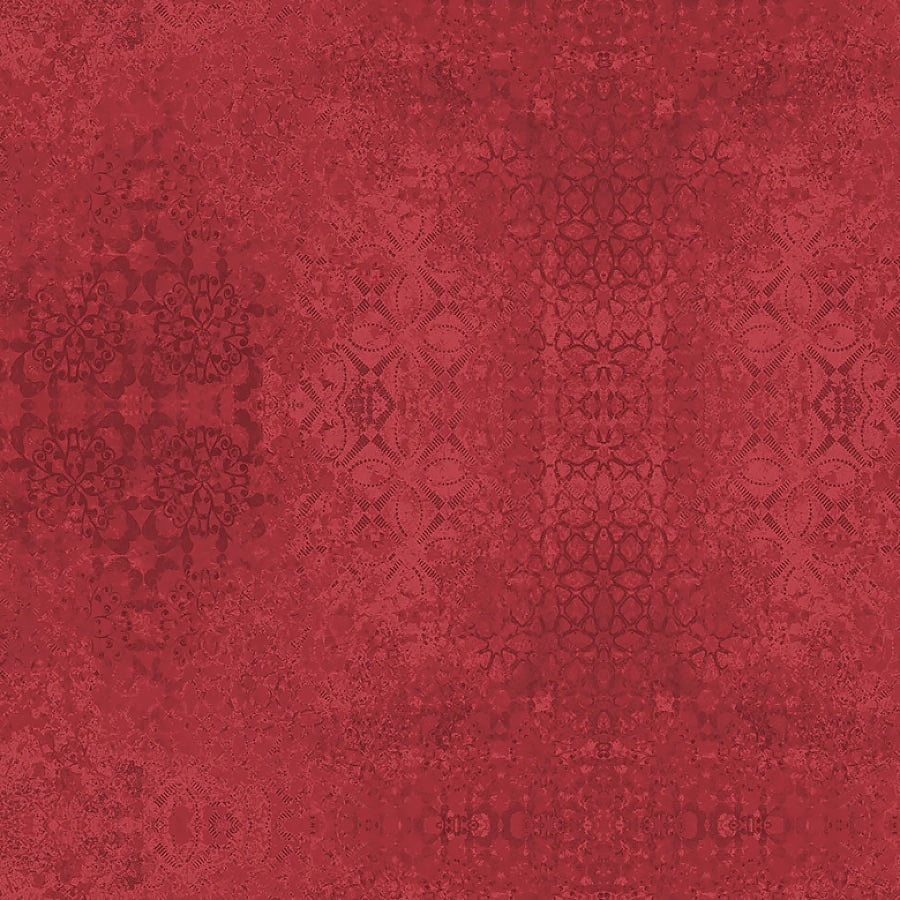 108" Wide Quilt Backing Casabella Textured Damask Red