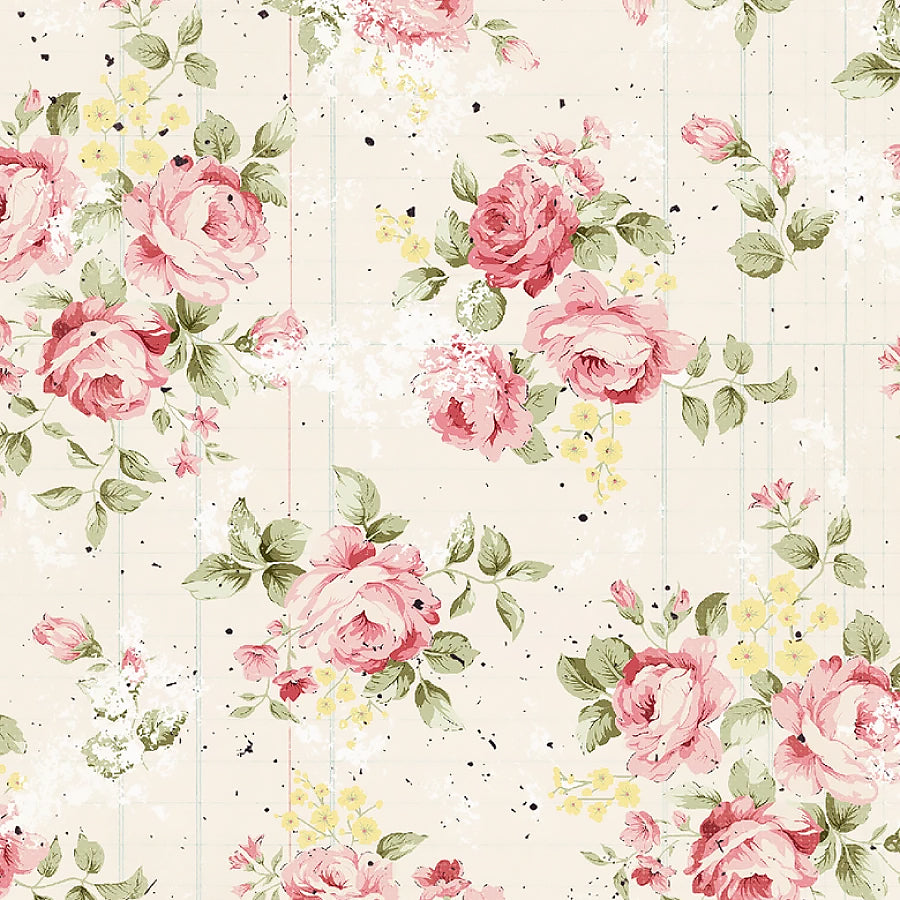 Parisian Snippets Roses Ecru