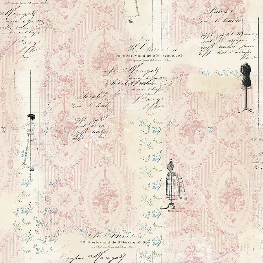 Parisian Snippets Mannequin & Stripe Light Pink
