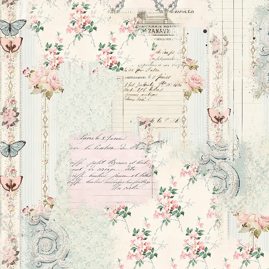 Parisian Snippets Floral Lattices Ecru