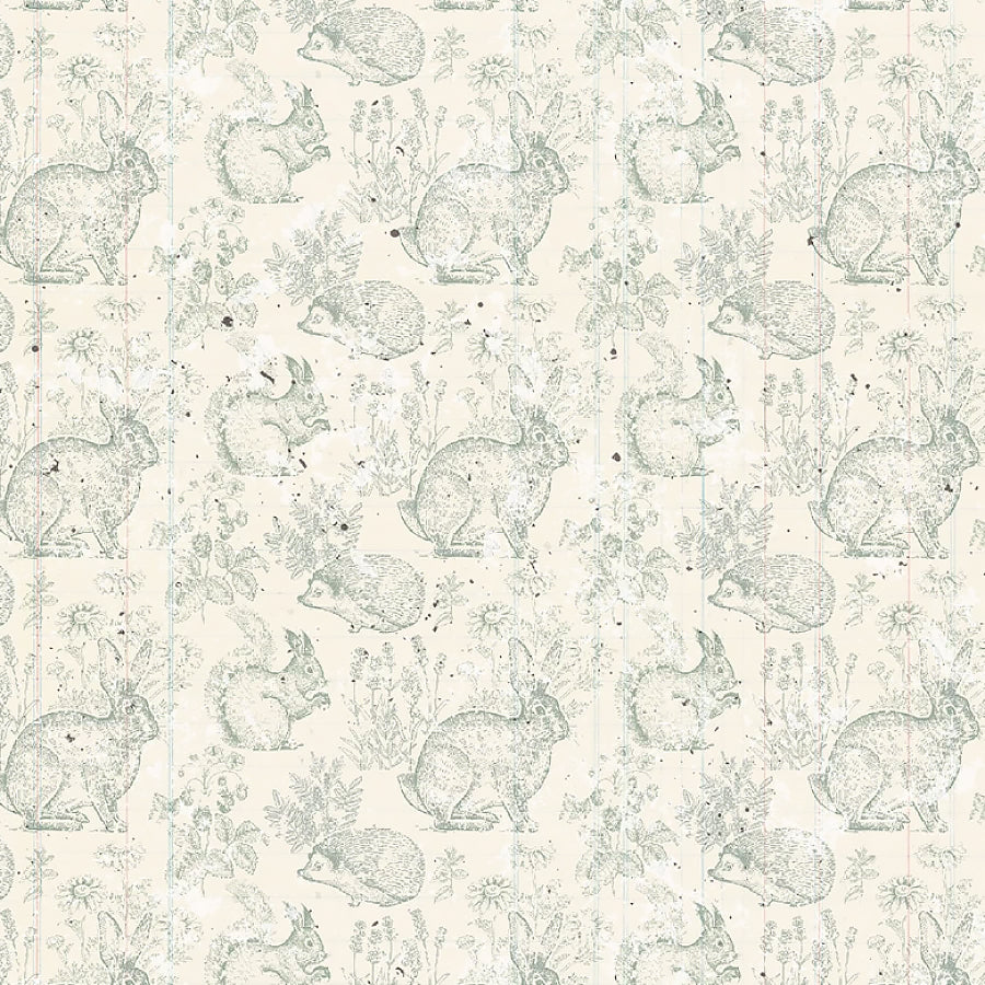Parisian Snippets Bunnies Light Blue