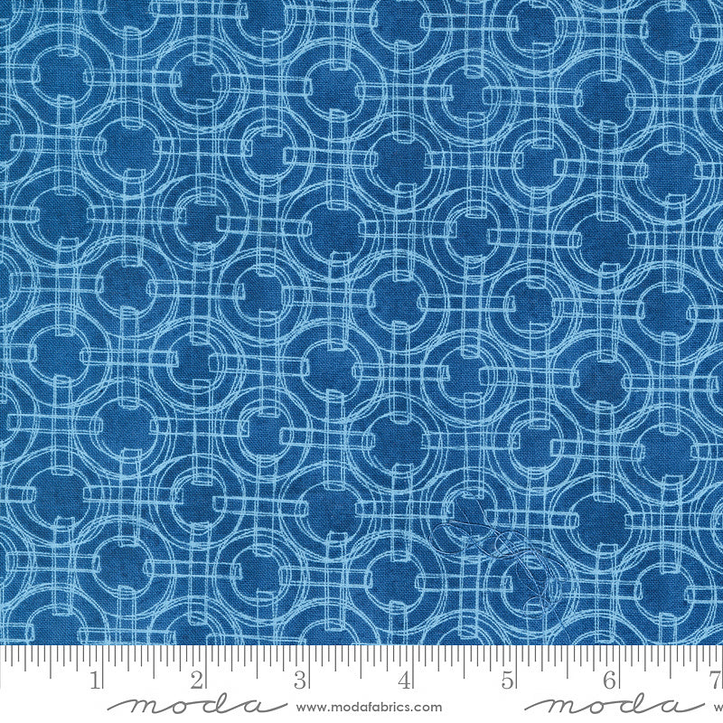 Moda Serena Shores Linked Rings Coastal 1 Yard Cut