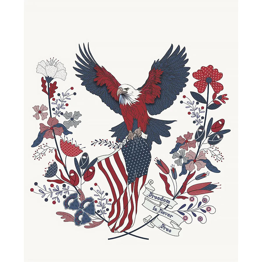 American Gathering III 36" Eagle Panel Cloud