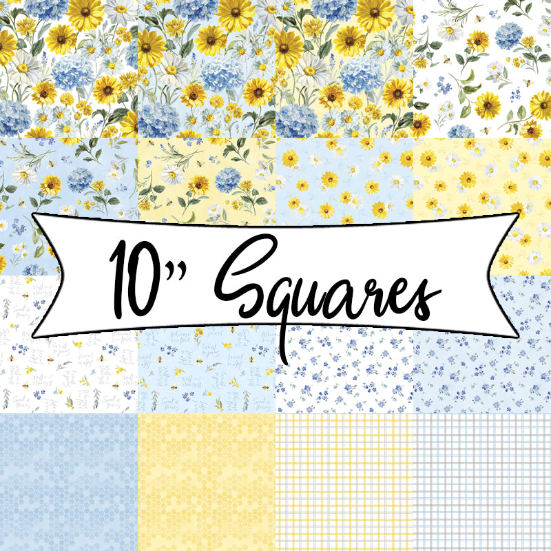 Bees & Blooms 10 Karat Crystals 10" Squares