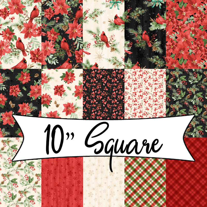 Cardinal Celebration 10 Karat Crystals 10" Squares