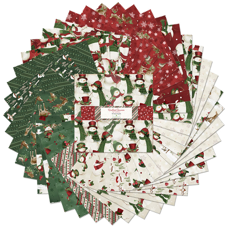 Woodland Snowmen 10 Karat Crystals 10" Squares