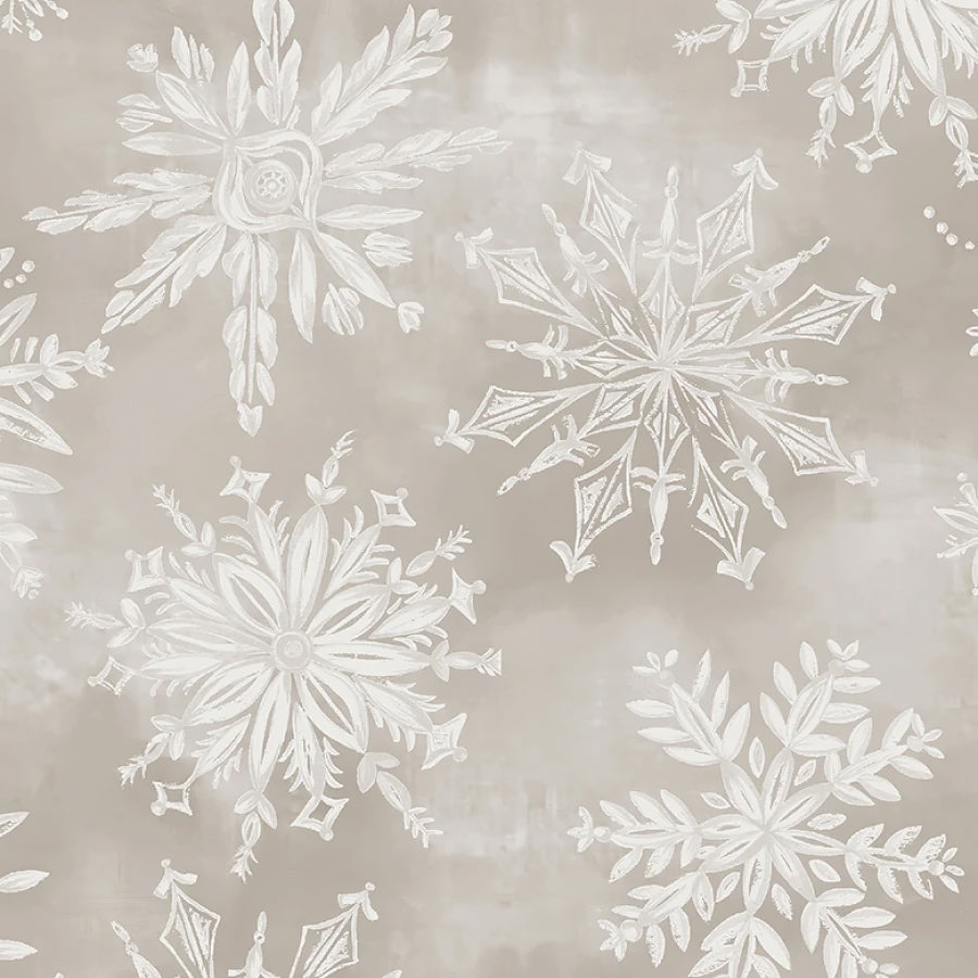 108" Wide Quilt Backing Snowfall Fog