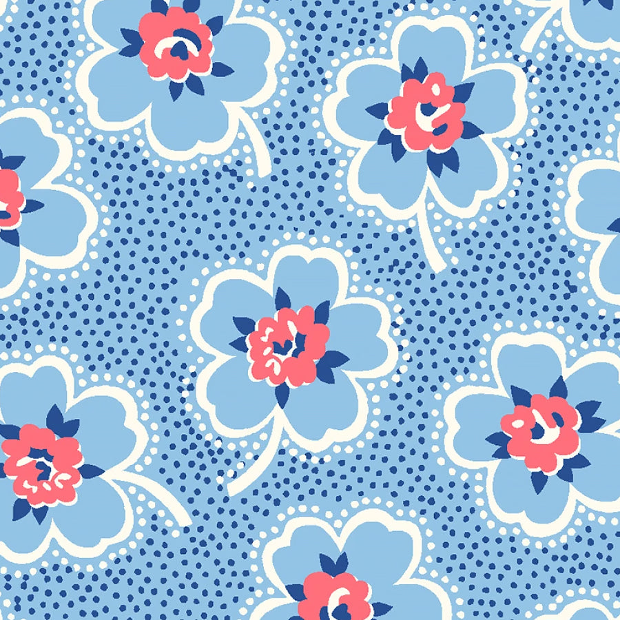 Merry Go Round Dotted Florals Blue