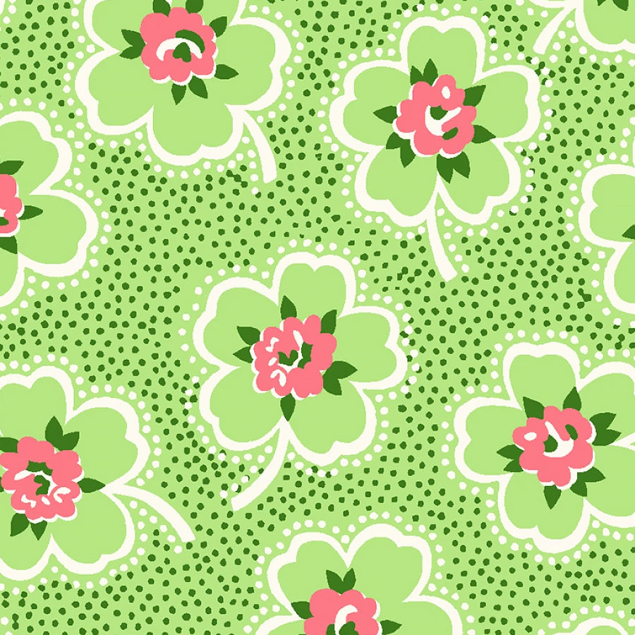 Merry Go Round Dotted Florals Green