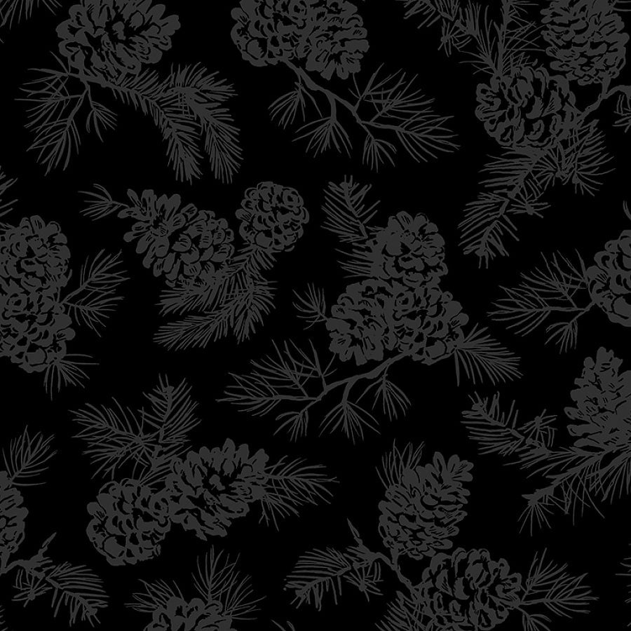108" Wide Quilt Backing Spruce Black