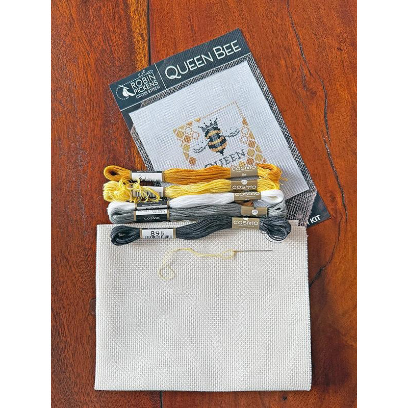 Queen Bee Cross Stitch Kit by Robin Pickens