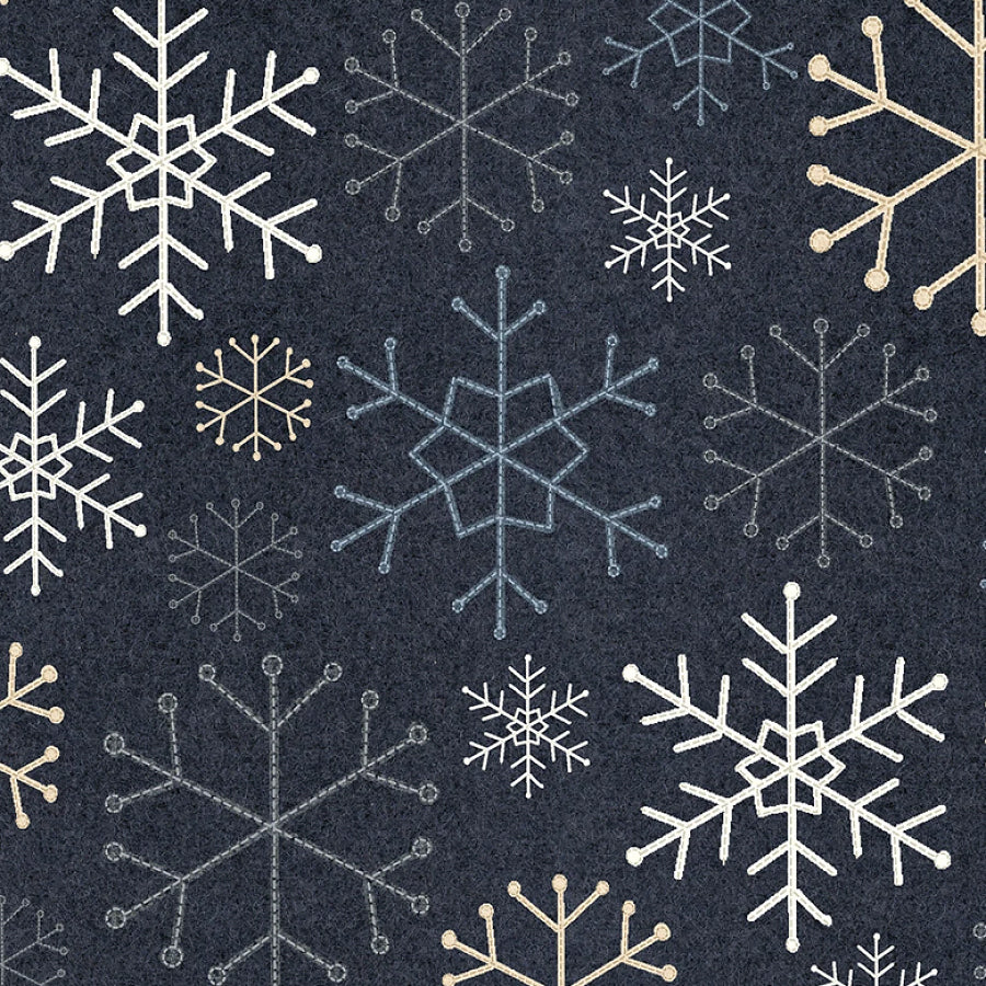 Snowy Days & Frosty Nights Snowflake Stitches Graphite