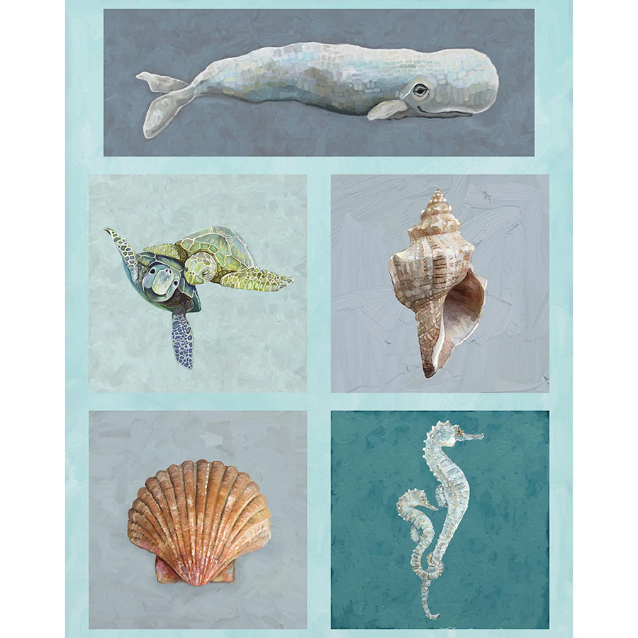 A Drop in the Ocean 54" Pillow Panel Jade