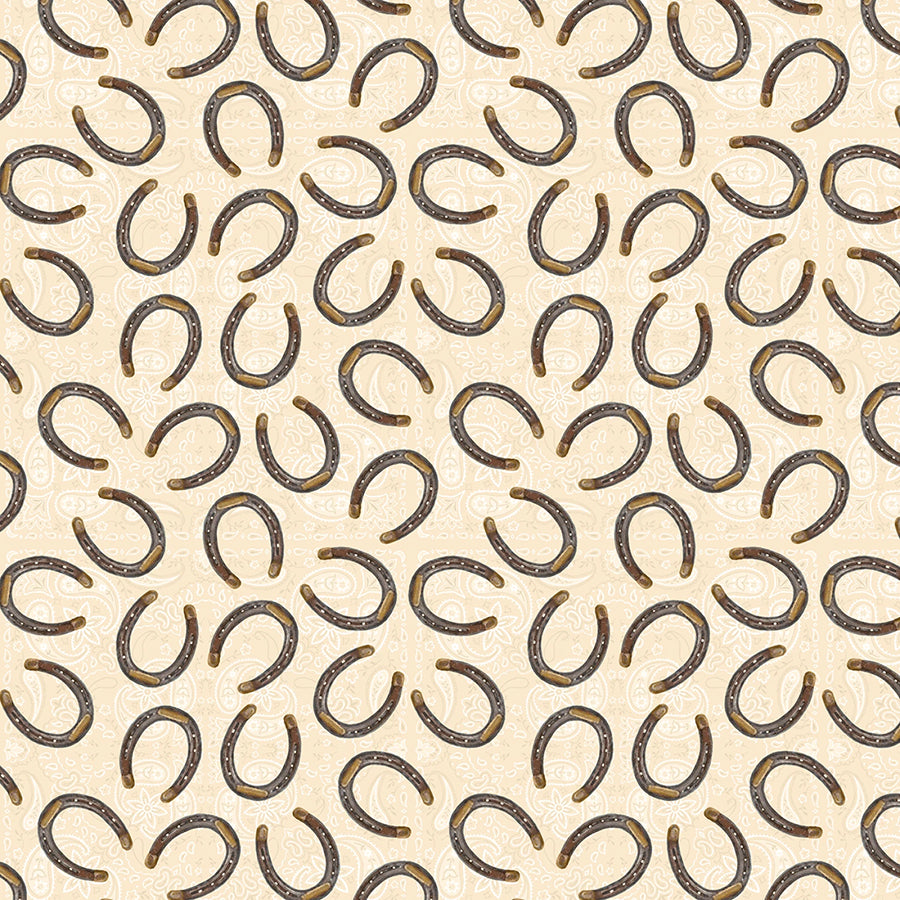 Riders on the Range Horseshoes Tan