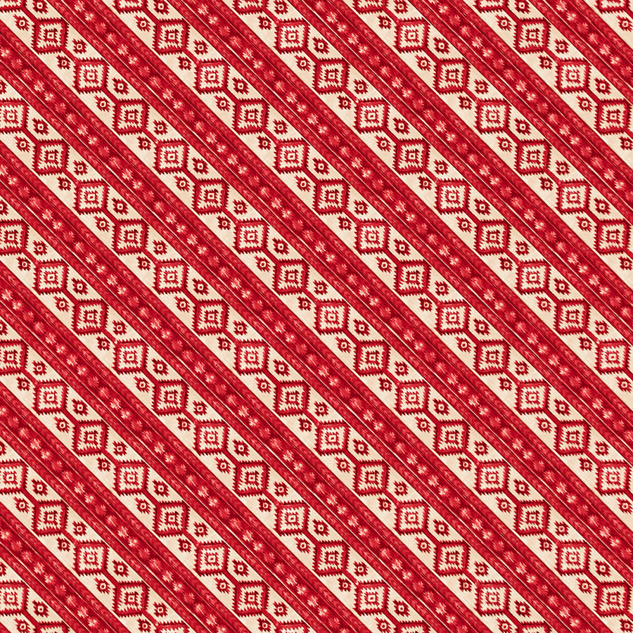 Riders on the Range Diagonal Stripe Red