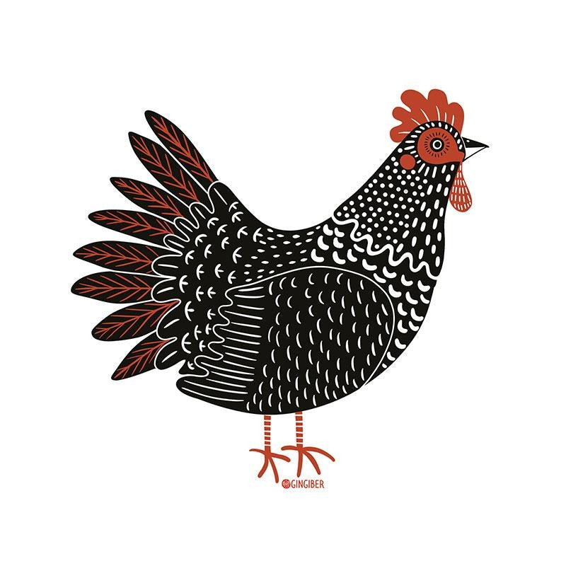 The Henhouse Chicken Sticker by Gingiber