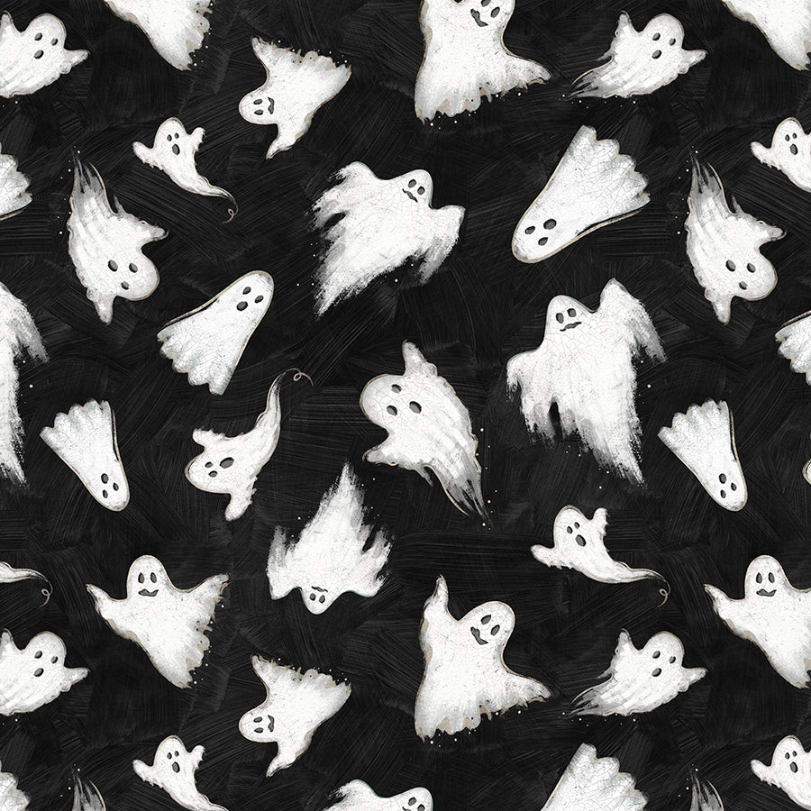 Midnight Hauntings Ghost All Over Black