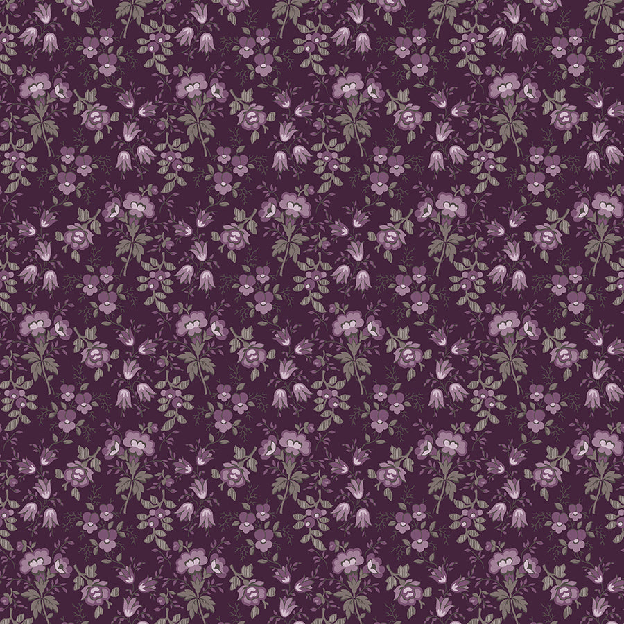 Blackberry Bramble Small Floral Purple