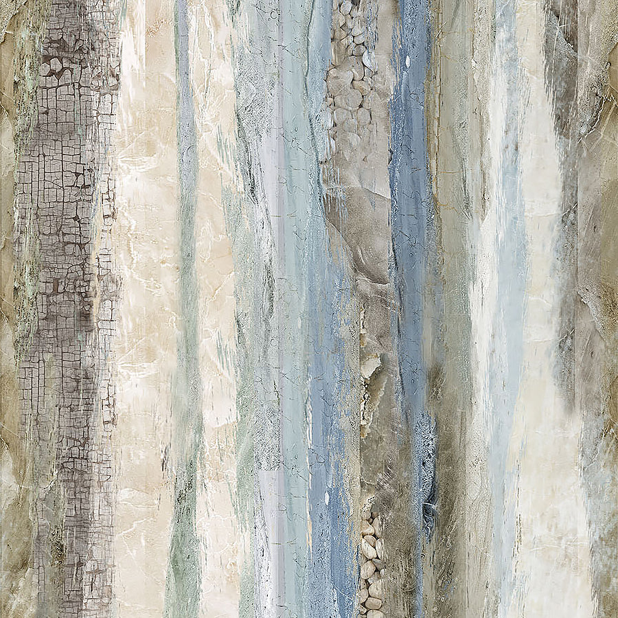108" Wide Quilt Backing Running Free Texture Ombre Blue Multi