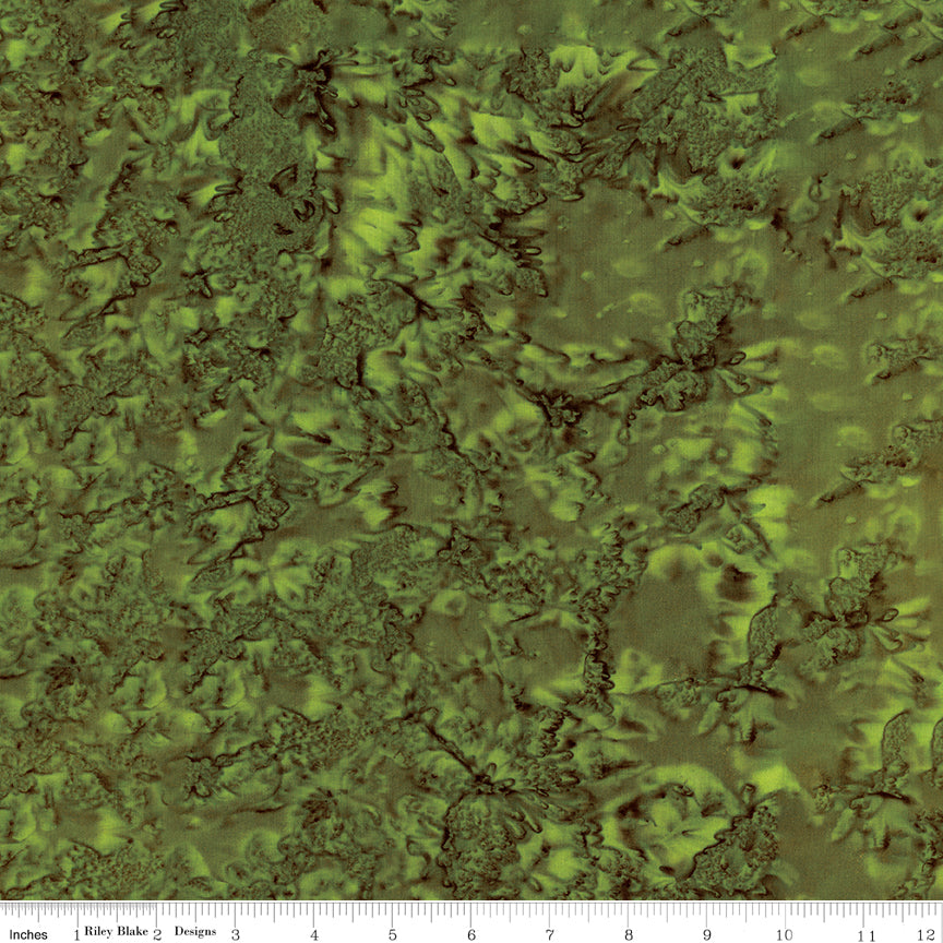 Hand-Dyes Batiks Olive