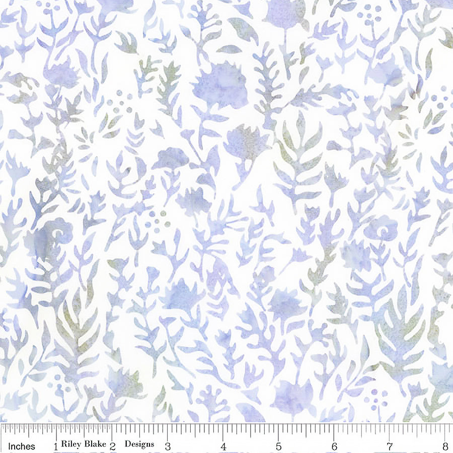 Floral Grid Batiks Floral Grid Lavender Blue
