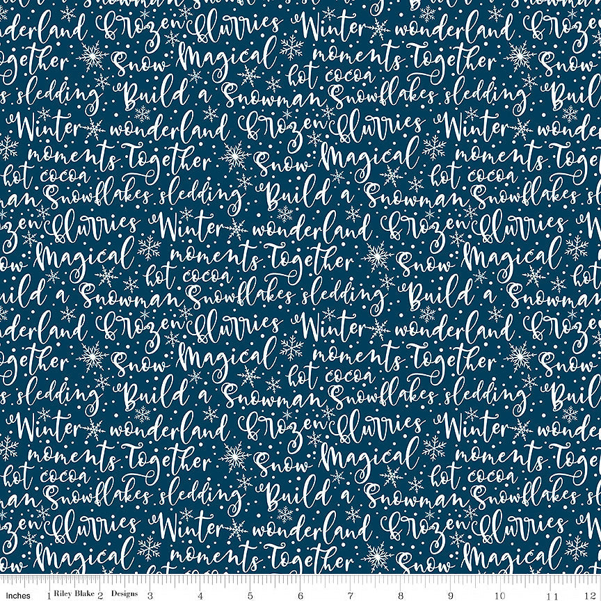 Winter Magic Winter Words Navy