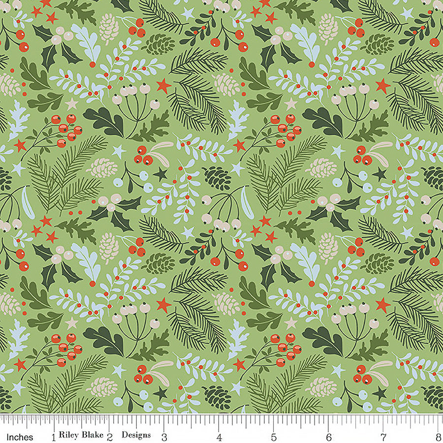Santa's Tree Farm Berries & Boughs Green