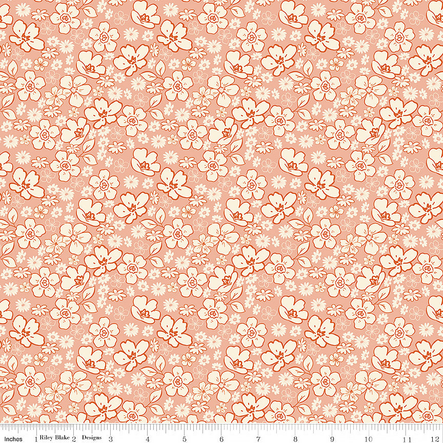 Morning Latte Tonal Floral Pink